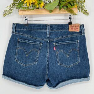 Levi's Jeans Mid Length Shorts‎ Women's 32 Roll-Up Cuffed Denim Casual Summer